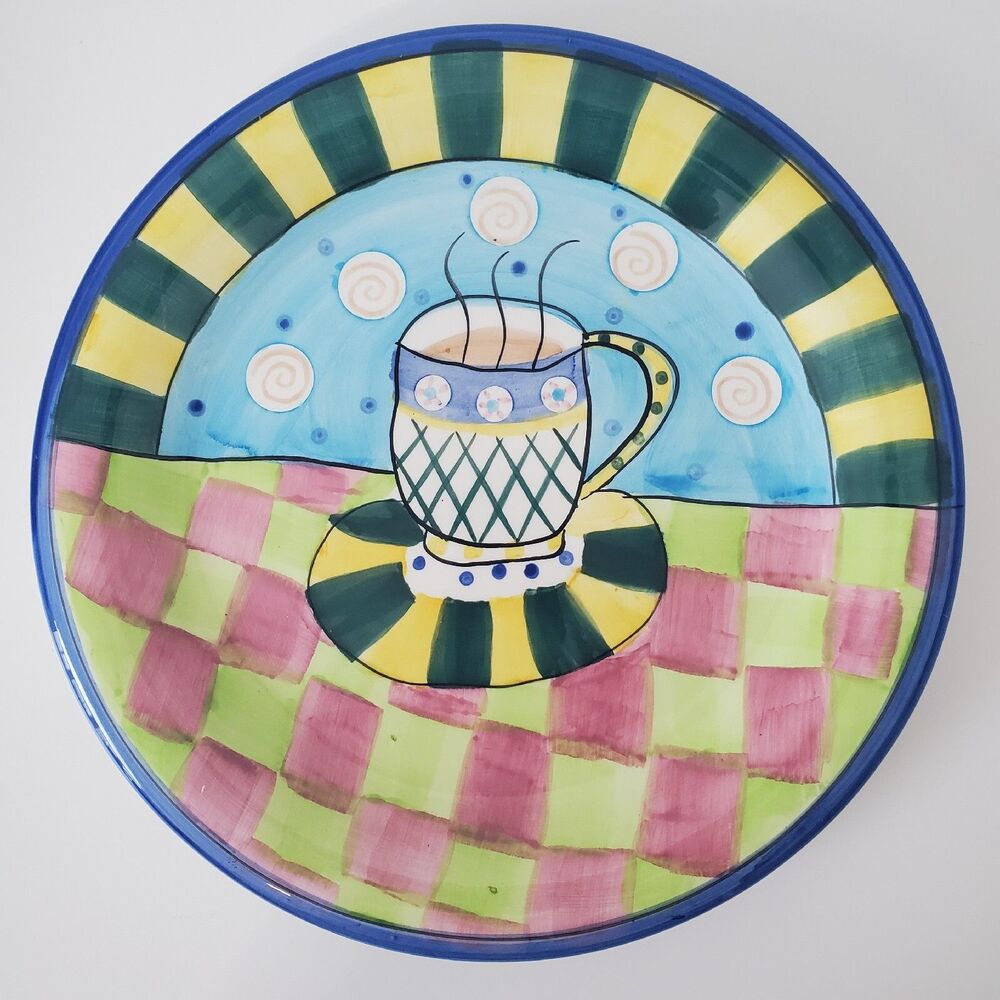Bella Casa Ganz Decorative Plate Coffee Latte 10.5"